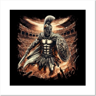 Unleash the Warrior Spirit: Spartan Warrior T-Shirt - Battle-Ready Edition Posters and Art